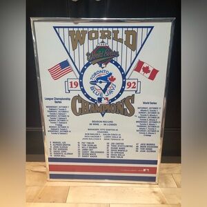 Toronto Blue Jays 1992 World Series Champions Poster